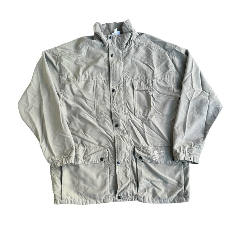 Vintage Disneyland Paris Mickey Mouse Jacket Men Large Park Safari Adventure 90s